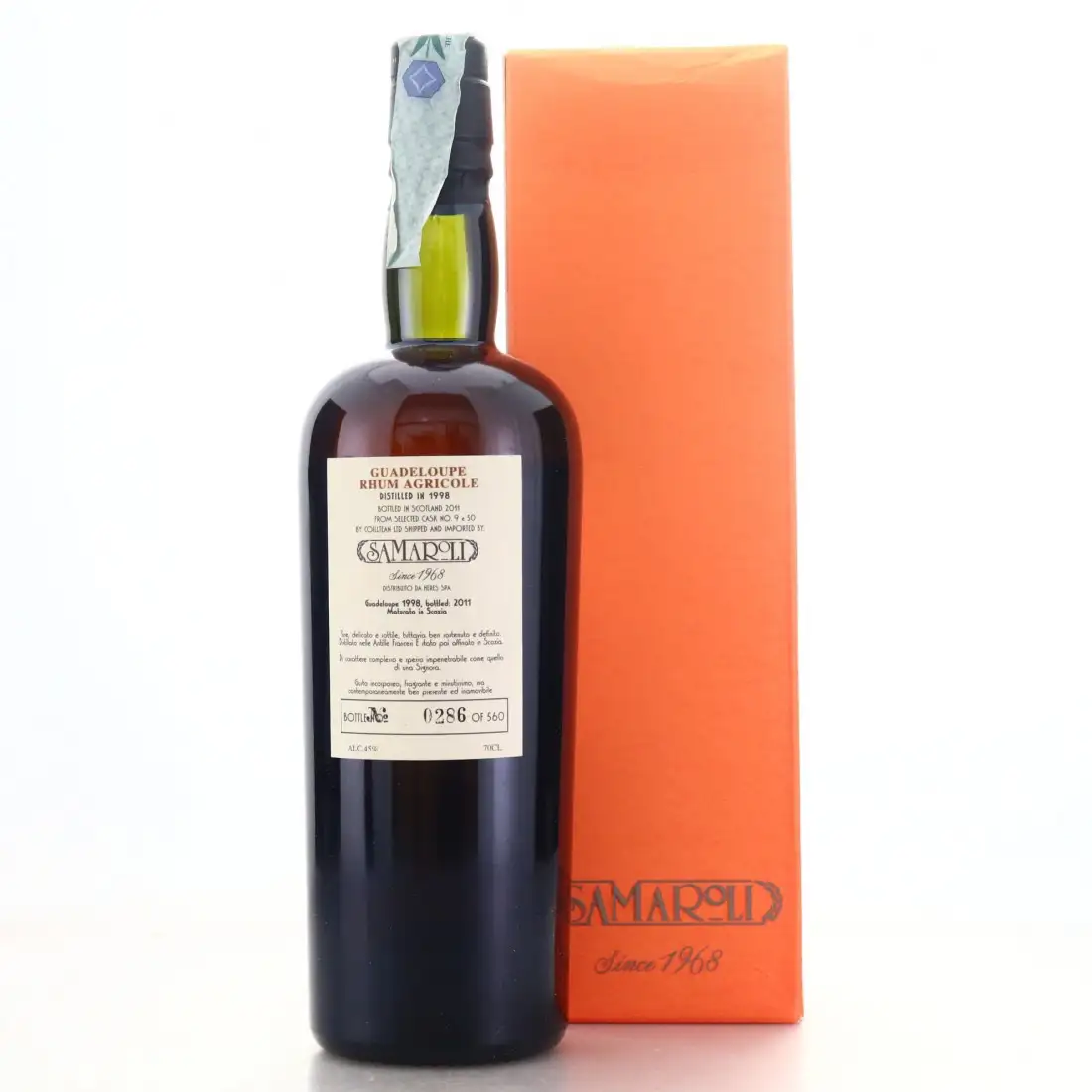 High resolution image of Samaroli Rhum Guadeloupe 1998