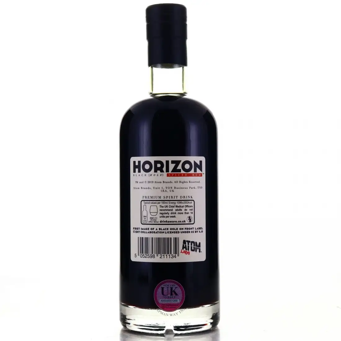 High resolution image of Atom Brands Horizon Black[Hole] Spiced Rum