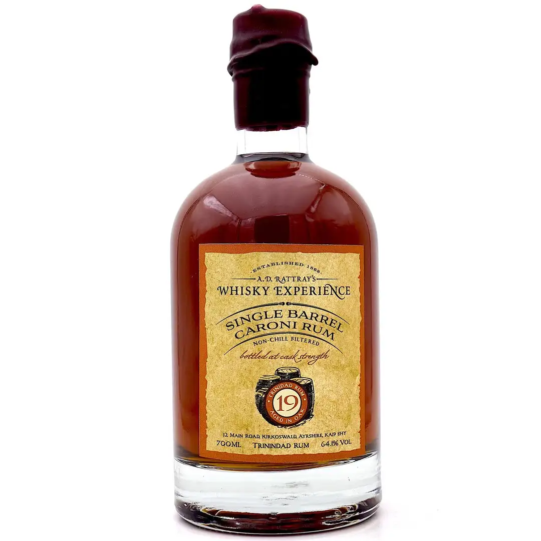 Bottle of A.D. Rattray Caroni Single Barrel Caroni Rum (Whisky Experience) 1997