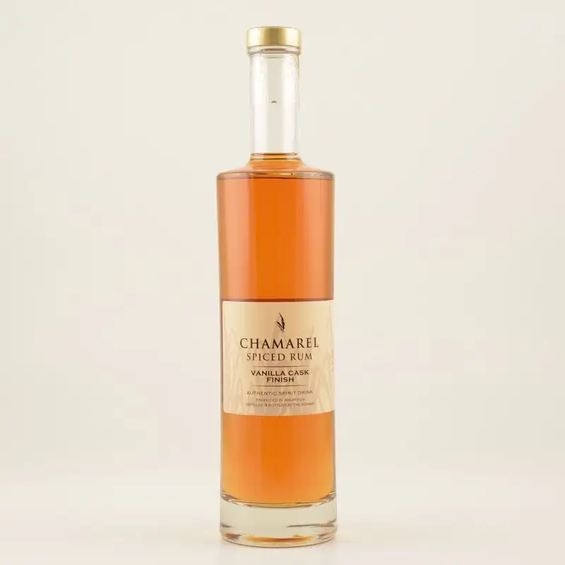 Bottle of Chamarel Spiced Rum Vanilla Cask Finish