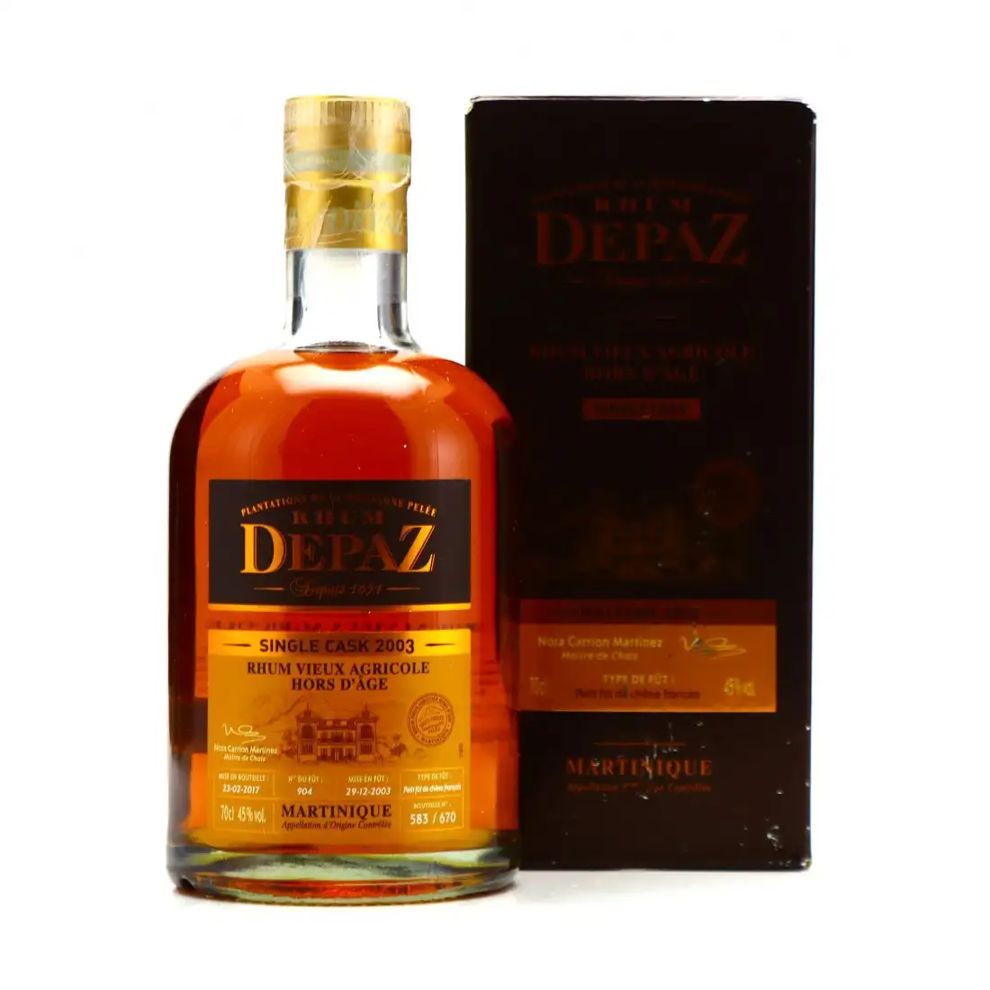 High resolution image of Depaz Single Cask 2003
