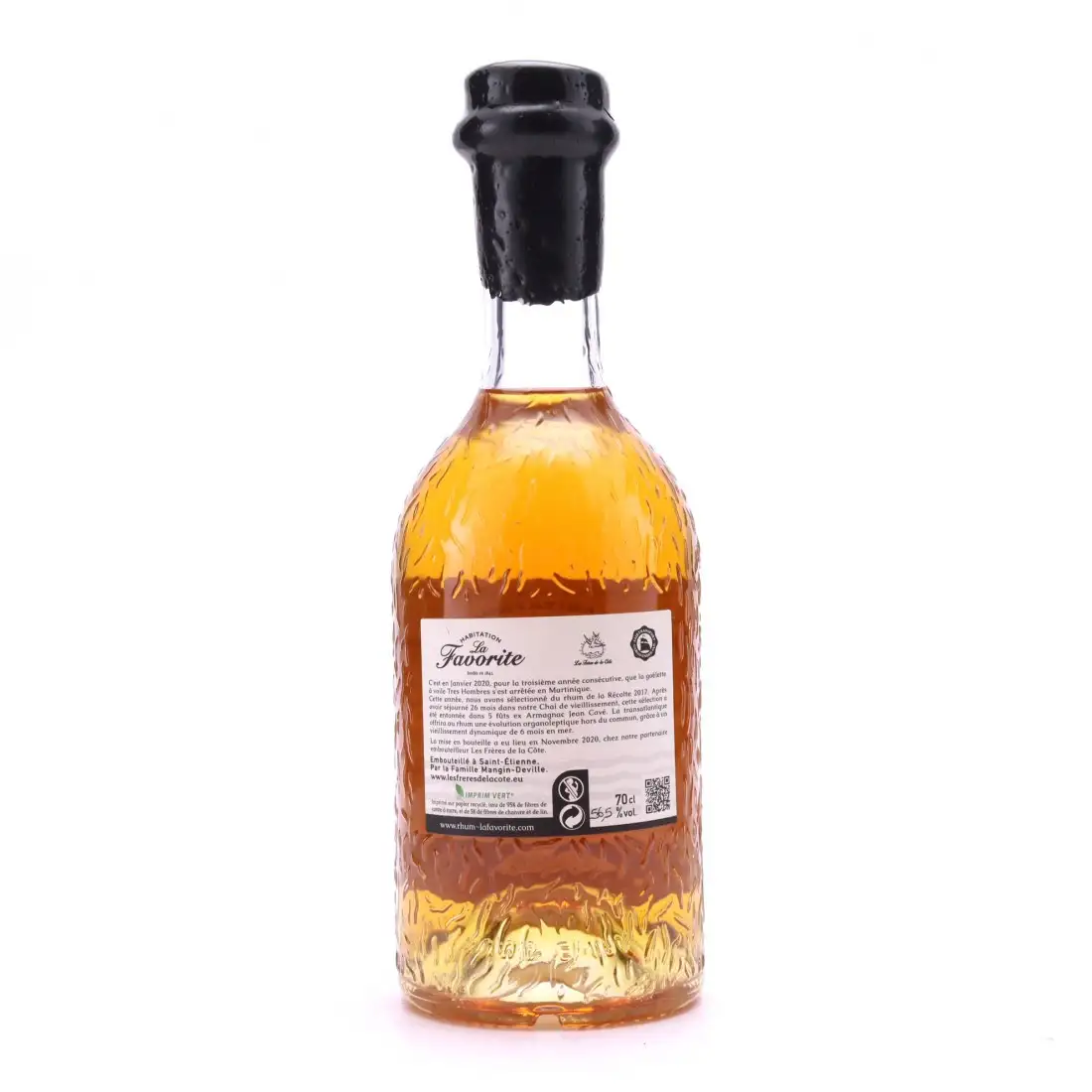 Image haute résolution de Les Frères de la Côte La Favorite Rhum vieux dynamique 2020 2017