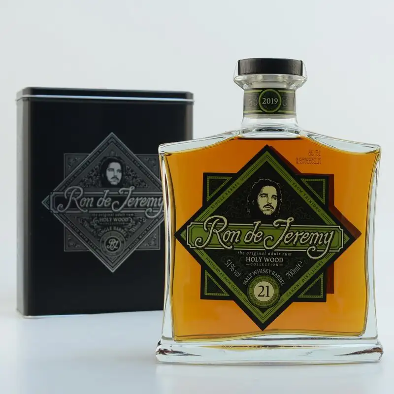 Bottle of Caroni Ron de Jeremy Holywood Malt Whisky Barrel 21