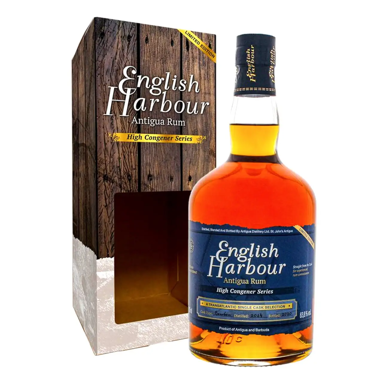 Bottle of The Antigua Distillery English Harbour High Congener Series 2014