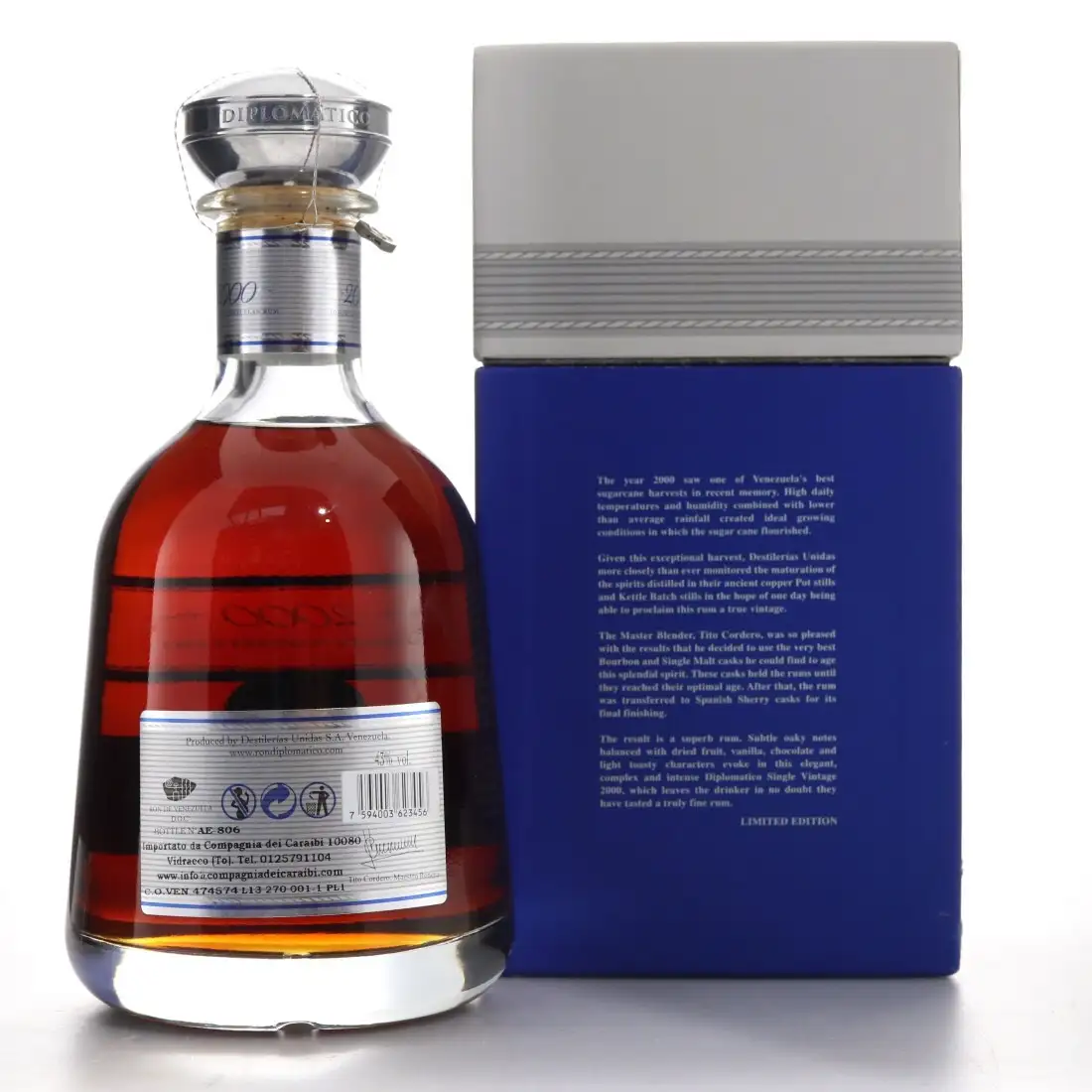 High resolution image of Diplomático Single Vintage 2000