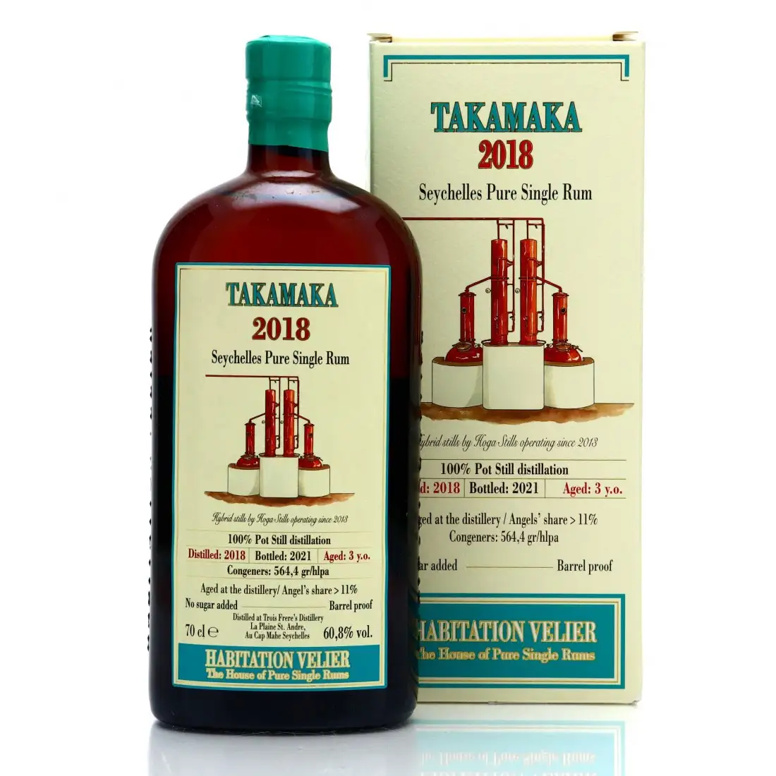 Bottle of Habitation Velier Trois Frères Distillery Takamaka 2018