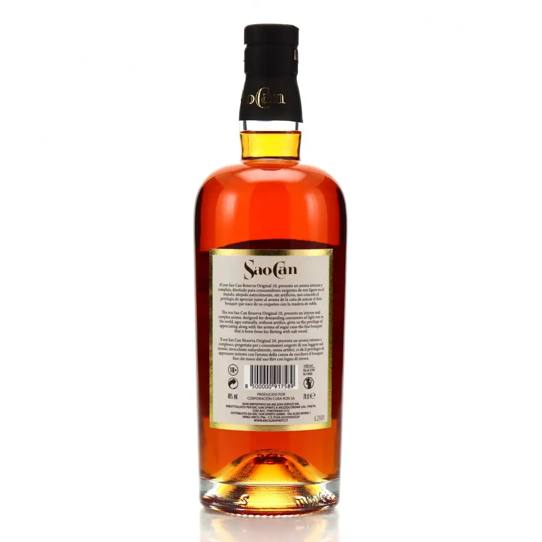 High resolution image of Cuba Ron S.A. Ron Cubay Ron Sao Can Reserva 10 Anniversario