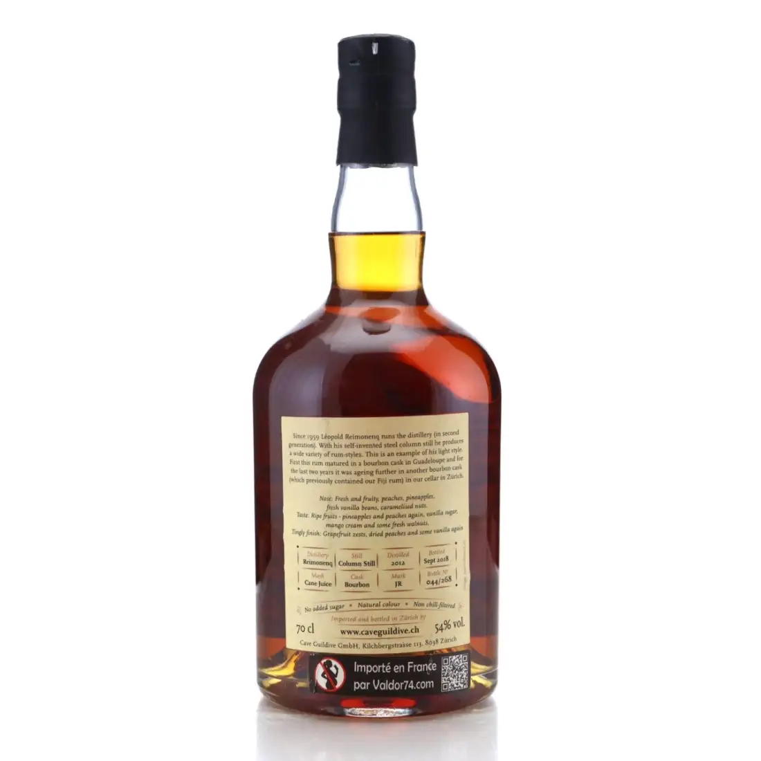 Hochauflösendes Bild von Cave Guildive ReimonenQ Guadeloupe Rum 2012