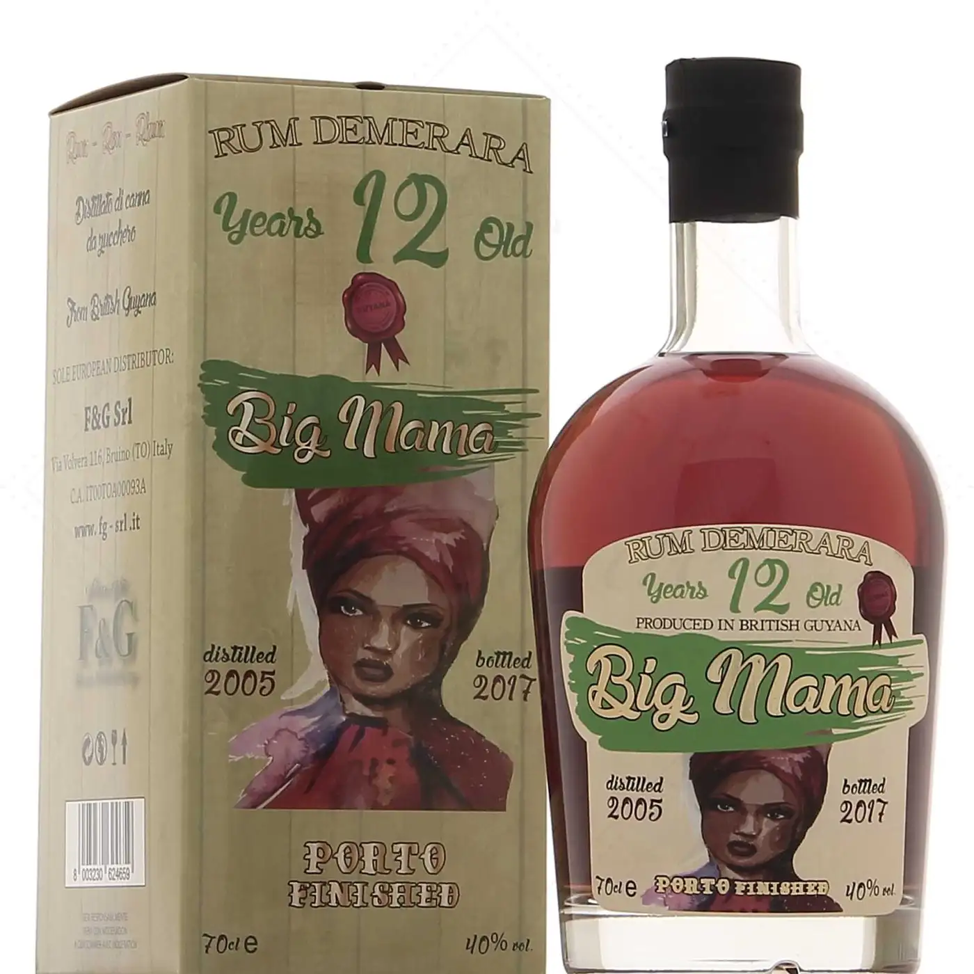 Bottle of Big Mama Rum Demerara Porto Finished 2005