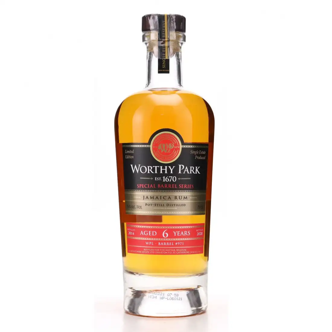 Bottle of Nectar Worthy Park Special Barrel Series WPL 2014