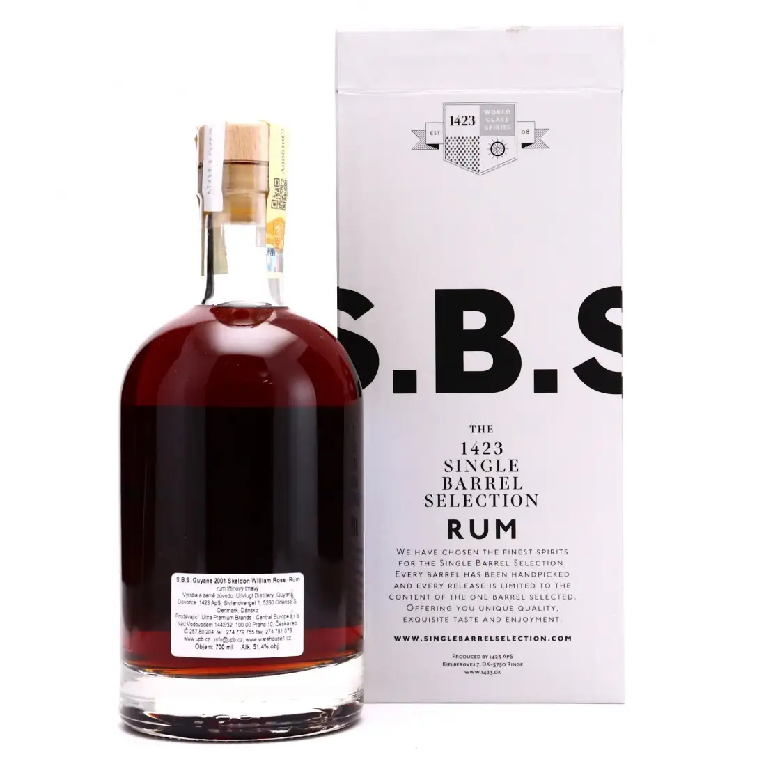 High resolution image of Skeldon S.B.S Selected and bottled for Warehouse #1 SWR 2001