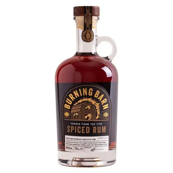 Bottle of Burning Barn Spiced Rum